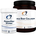 Design for sundhed Collagen Powder & Women 's Probiotic Bundle - ProbioMed Kvinder (30 kapsler) Gut Health & Vaginal Support Probiotic med hele kroppen Collagen (390g) Peptider til knogler, fælles & hud