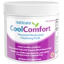 CoolComfort Personlige Cleansing Pads med Organic Witch Hazel og Aloe Vera - All- Natural and Fast Actioning Wipes for Hæmorhoid Burning, Kløe, Smerte og Hævelse - 100 Pads - Ingen Parabens