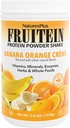 NaturePlus FRUITEIN Banana Orange Creme Shake - 2,8 lbs - 10 Bedste Plantbaserede Protein Per Servering - Understøtter energi & immunsystem - Vegetarisk, Gluten Gratis & ikke-GMO - 37 Servering