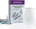 NASALFRESH MD - Saline Packets - Hurtig opløsning - Enkelt brug - Præ- Målt - Nasal kunstvanding - individuelt indpakket (3,75g / 1,3oz) - 90 Count Refill Packets - 300mm Cup