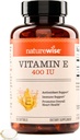 NatureWise Vitamin E 400 IE Softgels (180 mg DL- Alpha) - Dairy, Gluten & Soy Free - Antioxidant- Rich Kosttilskud til hud, hjerte, og immunforsvar support - 4 - Måned Supply, 120 Count