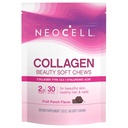 NeoCell Collagen skønhed bløde tygger med C-vitamin og hyaluronsyre, For hår, hud og negle sundhed, frugt punch, bløde tykkere, 60 greve, 1 pose