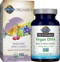 Livets have Én gang Daglig Vegansk DHA + Prenatal Multi Bundle: Dr. Formuleret Vegansk DHA 30 Softgels + Organics Prenatal Én gang Daglig Multivitaminer med Folate for Women 's Prenatal Health, 30 tabletter
