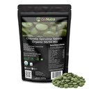 Go Nutra Organic Spirulina Chlorella Tablets 50 / 50 Blend • 124; Nutrient Dense Superfood - Vegan Protein, Chlorophyll, Enzymes • 124; 500mg Hver Chlorella Spirulina Tablets, 720 Greve, 4 Måned Supply