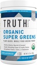 Sandhed Nutrition Super Green Powder - Organic Green Superfood Powder to Boost Energy & Immunity, Sund fordøjelse for mænd og kvinder, Green Supplement Smoothie Powder Mix (Unflavored)