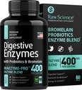Fordøjelsesenzymer med probiotika til kvinder og mænd fordøjelsessygdomme - Bloating Relief, Gut Health Kosttilskud: Bromelain, Papaya Enzyme, Acidophilus Probiotika, Lactase Enzymer til fordøjelse - 60 piller