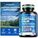 Cortisol Balance & Sleep Support for Women & Men - Natural Calm Formel med Magnesium, Ashwagandha & L- Theanine - Understøtter Rastful Sleep, Afslapning, Fokus & Sunde Cortisol Niveauer - 120 Kapsler