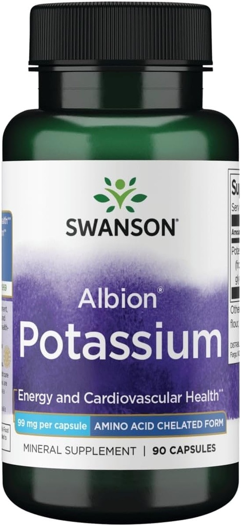 Swanson Albion Complexed Kalium 99 Milligram 90 Kapsler