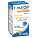 HealthAid ImmuProbio 60 Caps - 50 milliarder CFU med Prebiotic, En gang dagligt, Acid & Bile resistent Strains, Vegan