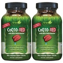 Irwin Naturals CoQ10- RED - 60 Flydende Soft- Gels, pakke af 2 - Avanceret hjerte sundhed støtte med nitrogenoxid Booster til støtte blodgennemstrømning - 60 Total Servering