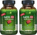 Irwin Naturals CoQ10- RED - 60 Flydende Soft- Gels, pakke af 2 - Avanceret hjerte sundhed støtte med nitrogenoxid Booster til støtte blodgennemstrømning - 60 Total Servering