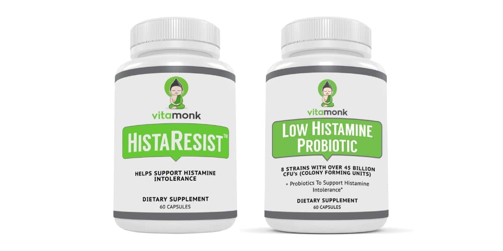 HistaResist ™ Histamin Blocker til Histamin Intolerance og Lav Histamin Probiotika - Kæmp Histamin Intolerance og Support Balanceret Gut Sundhed