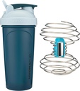 HydraCup Power Shaker w / Vægtet Whisk, 28oz - Hurtigere blanding, Mindre shaking påkrævet, Clump- Free Protein Shakes, Shaker Cup (Polypropylen, Blå)