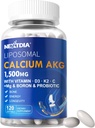 Liposomal Calcium AKG Supplement 1500mg med vitamin D3 & K2 Softgel til kvinder & mænd