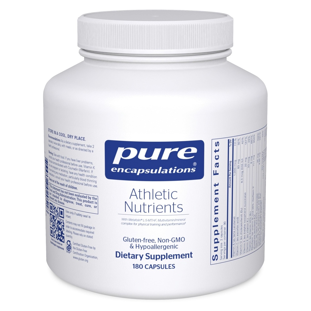 Ren indkapsling Atletiske Nutrienter Note 124; Multivitamin / Mineral Complex til motion Performance and Training *
