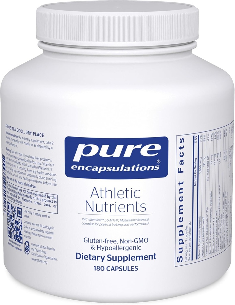 Ren indkapsling Atletiske Nutrienter Note 124; Multivitamin / Mineral Complex til motion Performance and Training *