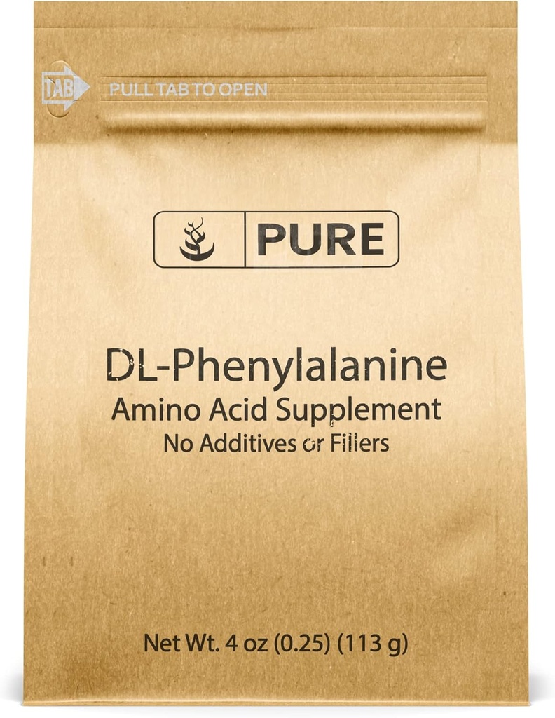 Pure Original Ingredienser DL- Phenylalanin Powder (4 oz) Altid Pure, Ingen Fyldere eller Tilsætningsstoffer