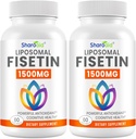 1500mg Fisketintilskud - kraftig absorption med liposomal levering, 98% Pure Fisetin, Polyphenol Antioxidant til sund aldring, ikke- GMO - 2 flasker, 120 Softgels til voksne