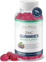 Zink Gummies 50mg - Høj potens immunforsvar, hud sundhed, antioxidant, Daglig Immunitet supplement for voksne, Vegan, Gluten- fri, ikke-GMO, Chewable Zink Citrate Gummies, 180 Gummies