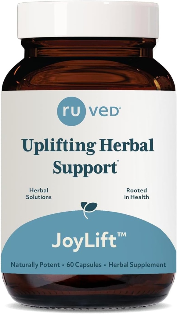 ruved JoyLift - Saffron and Ashwagandha Supplements, Uplifting Formula for Women and Men, Herbal Support for Adults - 60 Vegetarian Capsules (1 Count)