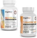 Organixx Gurkemeje (60 vegetariske kapsler) & Multi- Vita- Maxx hel mad Multivitamin (90 Gel kapsler)