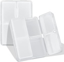 FEDY Daily Pill Organizer, 7 afdelinger Bærbare Pill Case Rejse Pill Organizer, [Folding Design] Pill Box for Purse Pocket til at holde vitaminer, Torve leverolie, Kosttilskud og medicing- Clear