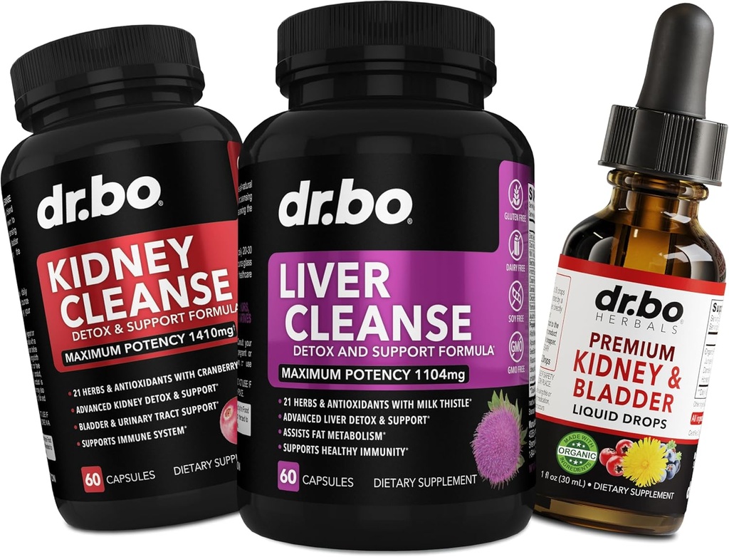 Lever renser Detox & Nyre renser blokken Drops - Nyrer lever Detox Support Liquid Drops, Mælk Thistle Mælkebøtte - Nyrestøtte Support Blogen Sundhed Nyrehygiejne Vitaminer