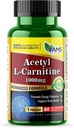 America Medic & Science Acetyl L-Carnitine 1000mg (60 Tablets) | Dietary Supplement for Men and Women | Promotes Energy Production | Supports Brain Health | Helps Improve Memory and Focus