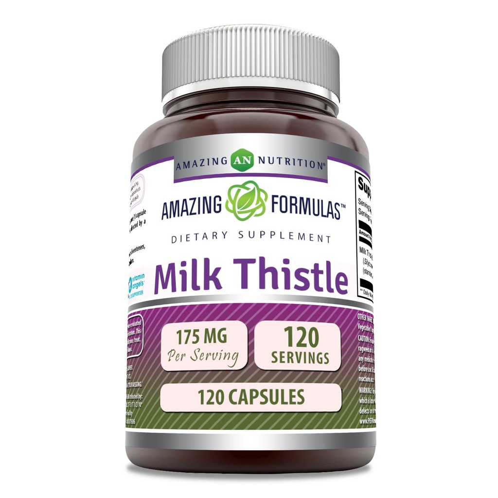 Amazing Formulas Milk Thistle Supplement Note 124; 175 Mg pr Serving