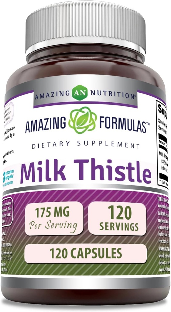 Amazing Formulas Milk Thistle Supplement Note 124; 175 Mg pr Serving