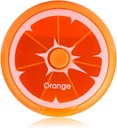 Kreativ Portable Mini 7 Dag Ugentlig cirkulær form Rotary Cute Fruit Style Pill Storage Case Box (Orange)
