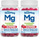 BlowMag Magnesium Citrate Gummies, 60 Greve, Understøtter Muscle Health, Natural Berry Flavor, Inddrivelse & Afslapning Pack af 2