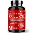 NATUR TARGET Krill Oil 1200mg med Omega-3 EPA & DHA med Astaxanthin, Phospholipider & Cholin - Understøtter hjerte, hjerne, Deltag sundhed, Non- GMO, Gluten Free, 120 Softgels (60 Servere)
