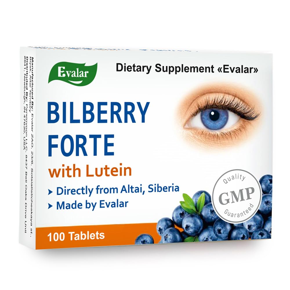 Blåbær Forte af Evalar Vitamin Lutein Zink Minerals 100 Tabs