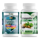 GreeNatr 7- in-1 immunsupporttillæg med vitamin C, vitamin D3, Zink 50mg, Quercetin, Kombineret med Organic Ashwagandha kapsler, der indeholder sort peber til forbedret absorption
