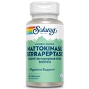SOLARAY Natokinase Serrapeptase Supplement - Enteric Coated - 3000 FU Natokinase Supplement - cirkulering, Kardiovaskulær, Sinus Support - Lab Verified, 60- Day Garanti - 30 Servere, 30 VegCaps