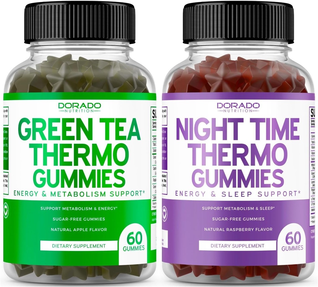 Green Tea Fat Burner Gummies (60 Greve) - Appetite Suppressant vægttab supplement og nat tid Fat Burner Gummies (60 Greve) Vægttab & Metabolisme Supplement - Tredjeparts testet - USA Made