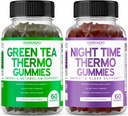 Green Tea Fat Burner Gummies (60 Greve) - Appetite Suppressant vægttab supplement og nat tid Fat Burner Gummies (60 Greve) Vægttab & Metabolisme Supplement - Tredjeparts testet - USA Made