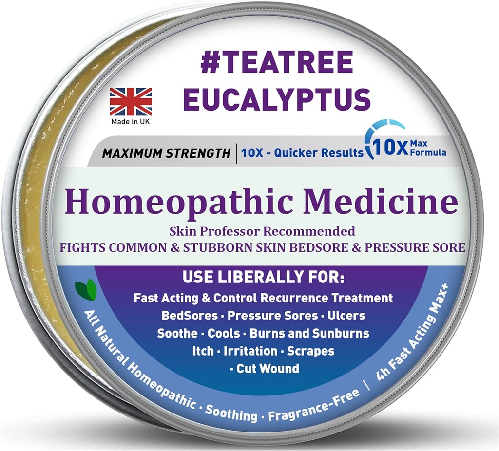 Manuka Honey 5x Accelerated Healing Relief Care Advanced Cream Product, Buttocks Bed Sores, Pressure Sores, Wounds, Ulcers, Cuts, Scrapes, Burns Deep, Dressing Contains Granules, Not Irritating Greasy