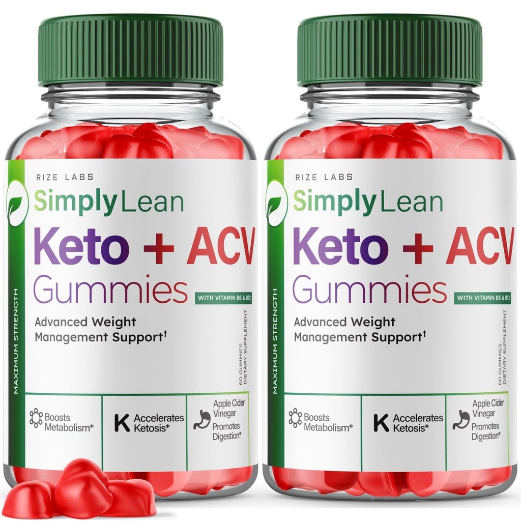 rize labs (Pack of 2 SimplyLean Keto + ACV Gummies for Advanced Weight Loss, SimplyLean Supplement for Maximum Strength Gomitas, Advanced Formel Review (120 Gummies)