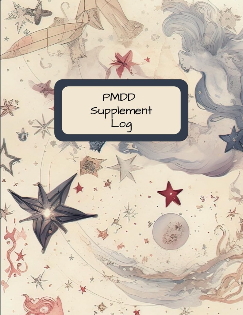 PMDD Supplement Log Book Note 124; Log bog til at optage vitaminer og medicin til Premenstrual Dysforisk lidelse
