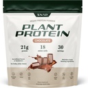 Snap Kosttilskud Organisk Plant baseret Vegan Protein Powder Nitrogenoxid Boosting Protein Powder, BCAA Aminosyre til muskelvækst, ydeevne og inddrivelse - 30 Servere (chokolade)