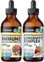 BIO KRAUTER Immunsvamp Tinktur 4 Fl. Oz. & Longevity Tinktur 4 Fl. Oz.