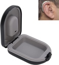 Hearing Aid Case, Hearing Aid Travel Case, BehindtheEar Hearing Aid Accessories, Waterproof Drop Resistance Storage Box, Black (2.6 x 2 x 1in)