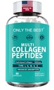 Premium Multi Collagen Peptider Kapsler 1800mg - Type I, II, III, V, X til støtte hud, hår, negle - Hjælper knogler, joints, muskler, og fordøjelsessygdomme * Hydrolyseret collagen supplement 90 Kapsler