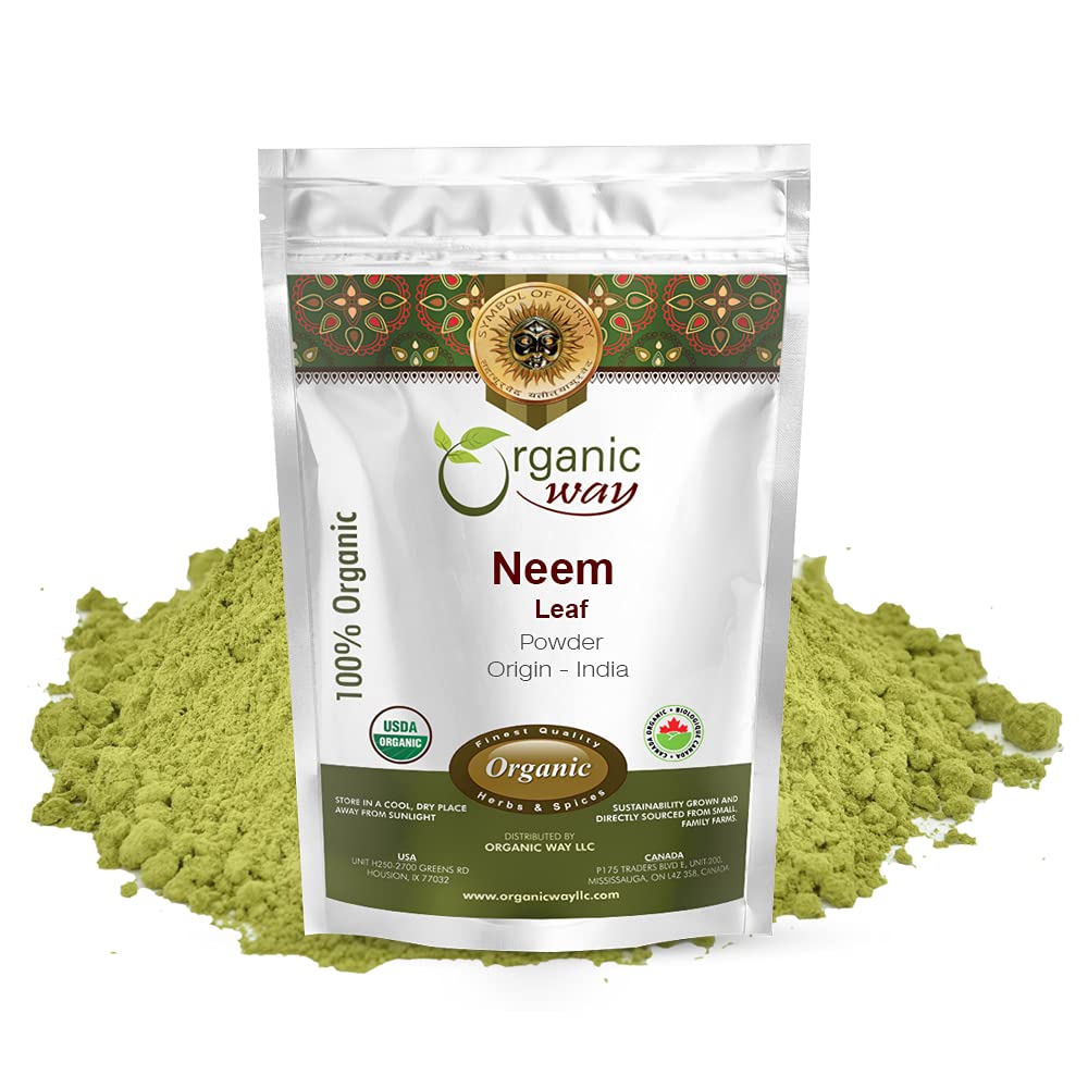 ORGANISK VEJE Neem Leaf Powder # 124; European Wild- Harvest # 124; Organic & Kosher Certified # 124; Non GMO & Gluten Free # 124; USDA Certified # 124; Origin - India (8 Oz (Pack of 1))