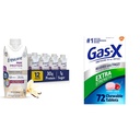 Sikre Max Protein Nutrition Ryst med 30g Protein & Gas- X Ekstra styrke Chewable Gas Relief Tablets med Simeticone 125 mg, 72 Tæl
