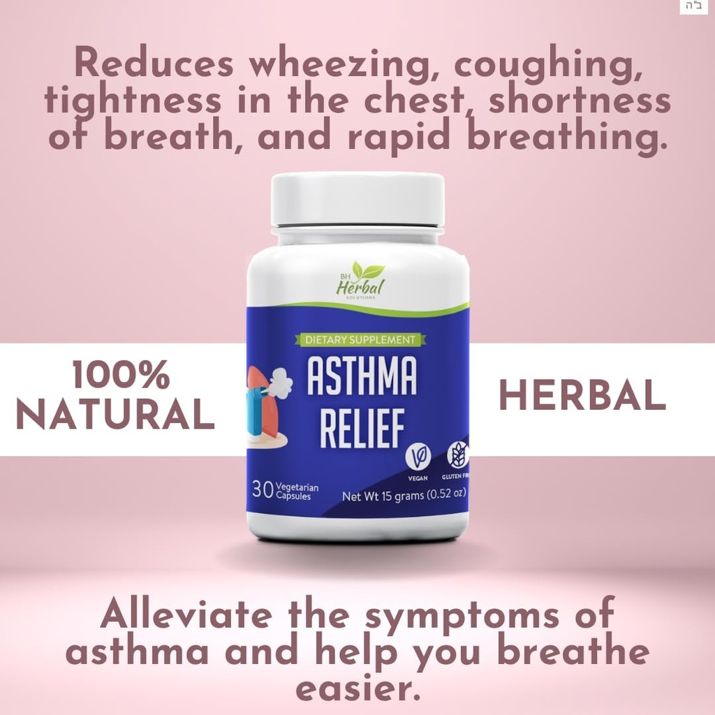 Astma Relief - Lung Support til at hjælpe med at bevare samlet Lung & Respiratory Health - 100% Natural Herbal Supplement