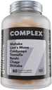 Complex 7 - Organic Reishi, Lions Mane, Cordyceps, Shiitake, Chaga, Maitake & Tremella for immunforsvar, Focus & Energy against 124; Adaptogen Nootrop Mushroom Supplement 124; 60 kapsler