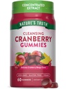 Nature 's Truth Cranberry Gummies against 124; 60 Greve Budding 124; Vegan, Non- GMO & Gluten Free Supplements 124; Tranberry Mango Flavor